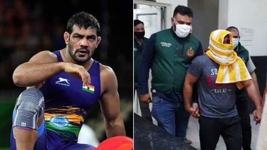 Sushil Kumar was arrested on Sunday by Delhi Police(HT Collage)