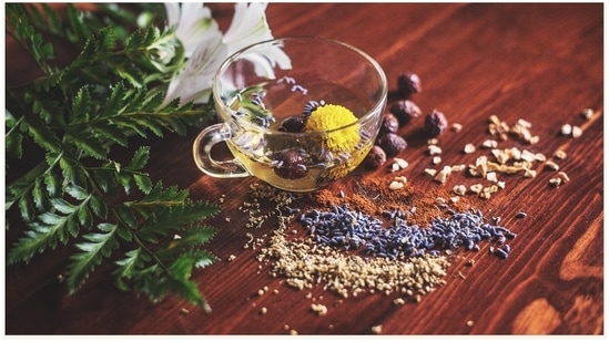 Hers: According to experts, the anti-inflammatory and antispasmodic compounds in herbs can reduce the muscle contractions and swelling associated with menstrual pain. (Unsplash)