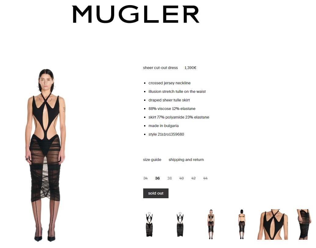 Megan Fox's dress is worth ₹1.23 lakh(fashion.mugler.com)