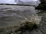 A storm like weather conditions near Howrah bridge due to the formation of cyclone Yaas, in Howrah