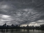 File photo: Storm clouds hover ahead of cyclone Yaas. 