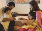 Shahid Kapoor and Mira Rajput with their children, Misha and Zain. Shahid Kapoor and Mira Rajput with their children, Misha and Zain.