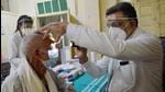 A doctor attends to a patient infected with mucormycosis. (Representational image/PTI) A doctor attends to a patient infected with mucormycosis. (Representational image/PTI)