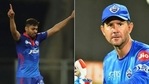DC bowler Avesh Khan (L), head coach Ricky Ponting(HT Collage) DC bowler Avesh Khan (L), head coach Ricky Ponting(HT Collage)