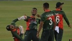 Bangladesh players celebrate against Sri Lanka.(Twitter/ICC) Bangladesh players celebrate against Sri Lanka.(Twitter/ICC)