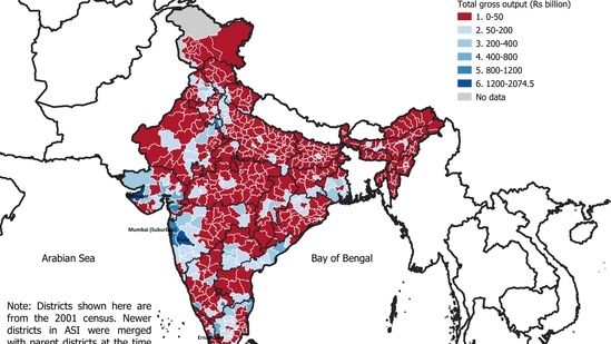 One could argue that cyclonic disruptions need not affect the entire state on India’s coastline. HT has analysed district-wise data from the Annual Survey of Industry to factor in this point. One could argue that cyclonic disruptions need not affect the entire state on India’s coastline. HT has analysed district-wise data from the Annual Survey of Industry to factor in this point.