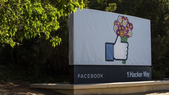 Signage at the Facebook headquarters in Menlo Park, California, US.(Bloomberg)
