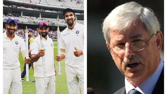 India pace trio of Jasprit Bumrah, Mohammed Shami, Ishant Sharma (left) and Richard Hadlee (right).(File)