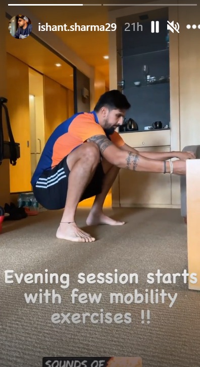 Ishant Sharma in his hotel room. (Instagram/Ishant Sharma)
