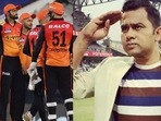 File Photo of Sunrisers Hyderabad in action during IPL 2021 and Aakash Chopra (right).(HT Collage) File Photo of Sunrisers Hyderabad in action during IPL 2021 and Aakash Chopra (right).(HT Collage)