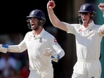 England's Ben Foakes (L)