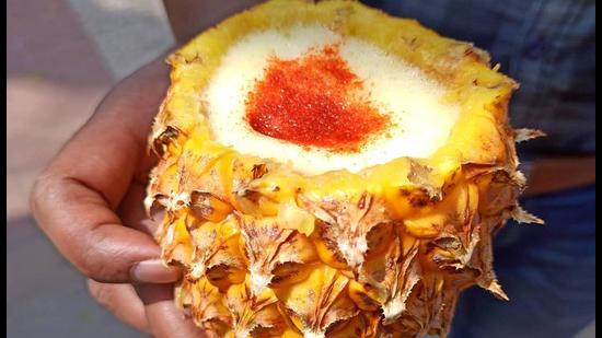 All products at Eat Raja are served in the shells of fruits All products at Eat Raja are served in the shells of fruits