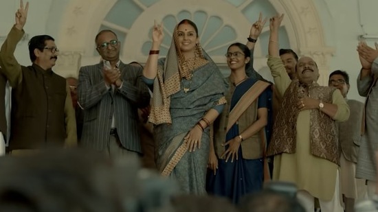 A still from Maharani, starring Huma Qureshi. A still from Maharani, starring Huma Qureshi.
