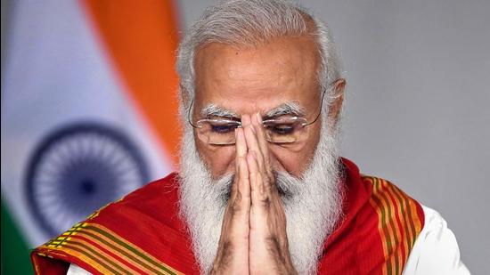Prime Minister Narendra Modi addresses Virtual Vesak Global Celebrations on Buddha Purnima in Delhi. (PTI Photo) Prime Minister Narendra Modi addresses Virtual Vesak Global Celebrations on Buddha Purnima in Delhi. (PTI Photo)