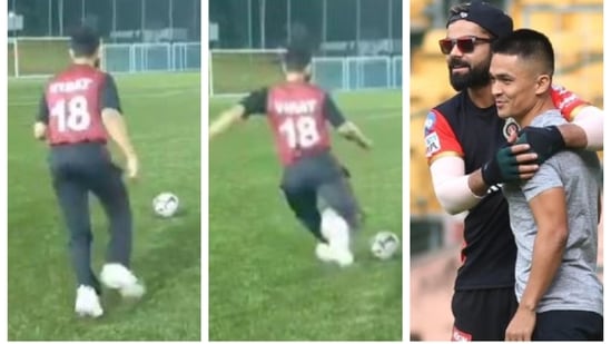 Sunil Chhetri reacts to Virat Kohli's 'crossbar challenge' video on Twitter