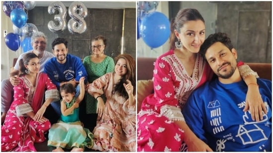 Kunal Kemmu celebrated his birthday with wife Soha Ali Khan, daughter Inaaya Naumi Kemmu, parents and sister. Kunal Kemmu celebrated his birthday with wife Soha Ali Khan, daughter Inaaya Naumi Kemmu, parents and sister.