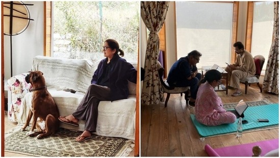 Neena Gupta's husband Vivek, daughter Masaba Gupta and her boyfriend Satyadeep are all in Mukteshwar with the actor.