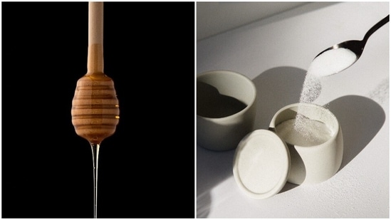 Honey and sugar: This can be used as a great peel off since it not only removes the hair but also gets rid of dead skin. Sugar acts as a mild exfoliant while honey helps nourish the skin. Take a tablespoon of honey along with a tablespoon of sugar in a bowl and put it in the microwave for 30 seconds. Apply it on areas where you unwanted growth, place a strip of cotton cloth on the paste and pull it quickly at once. (Unsplash)