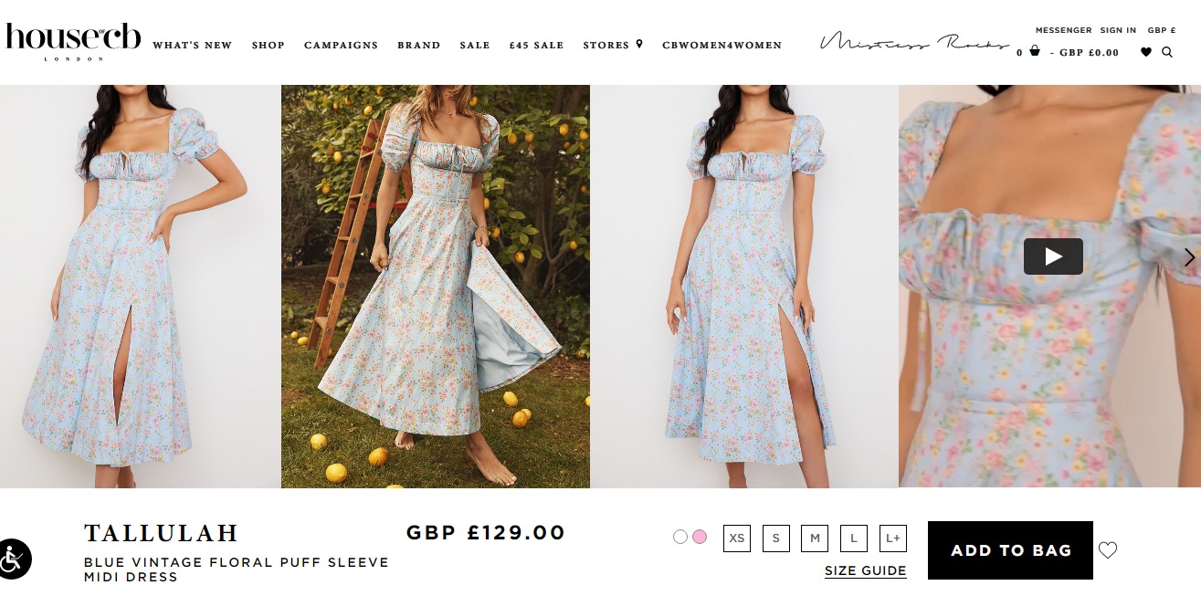 Khushi Kapoor's blue midi dress from House of CB by Conna Walker (houseofcb.com)