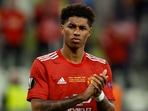 Soccer Football - Europa League Final - Villarreal v Manchester United - Polsat Plus Arena Gdansk, Gdansk, Poland - May 26, 2021 Manchester United's Marcus Rashford looks dejected after the match Pool via REUTERS/Kacper Pempel