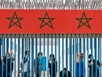 Prisoners wait for their turn to receive a dose of the AstraZeneca jab against the coronavirus, during a vaccination campaign at the El-Arjate prison near the capital Rabat.(AFP) Prisoners wait for their turn to receive a dose of the AstraZeneca jab against the coronavirus, during a vaccination campaign at the El-Arjate prison near the capital Rabat.(AFP)