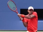 Sumit Nagal returns a shot.(Getty Images) Sumit Nagal returns a shot.(Getty Images)