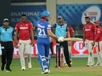 Umpire signals a free hit during an IPL match (IPL/BCCI) Umpire signals a free hit during an IPL match (IPL/BCCI)