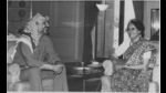 Yasser Arafat with Prime Minister Indira Gandhi on 07 June, 1983. (HT Photo) Yasser Arafat with Prime Minister Indira Gandhi on 07 June, 1983. (HT Photo)
