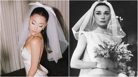 Ariana Grande Wears Custom Vera Wang Wedding Dress Inspired By Audrey Hepburn Fashion Trends Hindustan Times