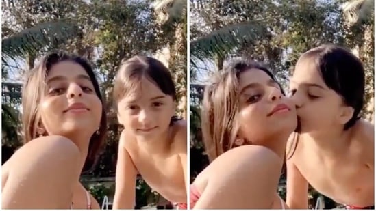 Suhana Khan shared a sweet moment with her brother AbRam.