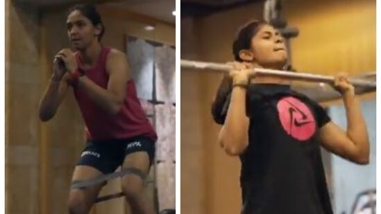 India women's cricketers train in the gym