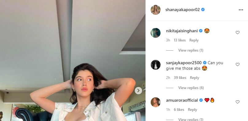 Sanjay Kapoor asked Shanaya Kapoor a question.