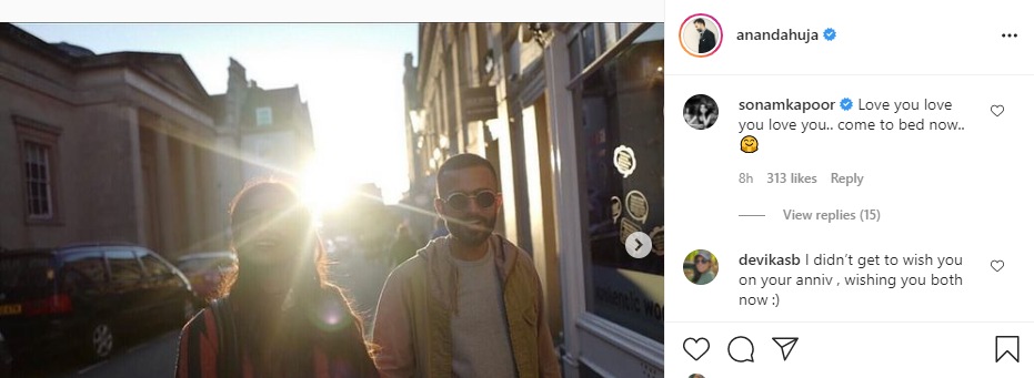 Sonam has responded with a special message.