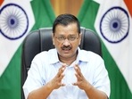 Union minister Prahlad Singh Patel has accused Delhi chief minister Arvind Kejriwal of disrespecting the national flag and violating the Flag Code of India during his televised press briefings. (HT PHOTO) Union minister Prahlad Singh Patel has accused Delhi chief minister Arvind Kejriwal of disrespecting the national flag and violating the Flag Code of India during his televised press briefings. (HT PHOTO)