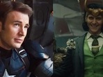 Chris Evans as Captain America and Tom Hiddleston as Loki. Chris Evans as Captain America and Tom Hiddleston as Loki.