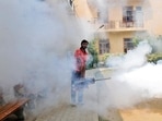 Fogging drive to contain mosquito menace. Fogging drive to contain mosquito menace.