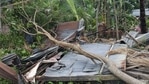 Damaged house and uprooted trees are seen in the aftermath of Cyclone Yaas in West Bengal's North 24 Parganas.(ANI Photo) Damaged house and uprooted trees are seen in the aftermath of Cyclone Yaas in West Bengal's North 24 Parganas.(ANI Photo)