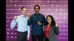 Sachin Kochrekar (centre), winner of the Millennium Pitching Contest, with Shruti Jain, who won second place, and Samu-Pekka Ojanen, who placed third. (Image courtesy Millennium Technology Prize 2020) Sachin Kochrekar (centre), winner of the Millennium Pitching Contest, with Shruti Jain, who won second place, and Samu-Pekka Ojanen, who placed third. (Image courtesy Millennium Technology Prize 2020)