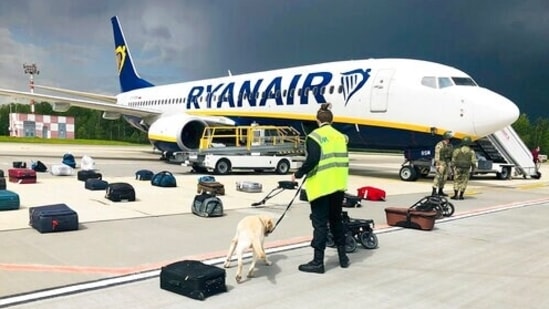 On Sunday, an Irish airline Ryanair traveling from Greece to Lithuania made an emergency landing in Minsk over a bomb threat, which turned out to be fake. (AP)(AP) On Sunday, an Irish airline Ryanair traveling from Greece to Lithuania made an emergency landing in Minsk over a bomb threat, which turned out to be fake. (AP)(AP)