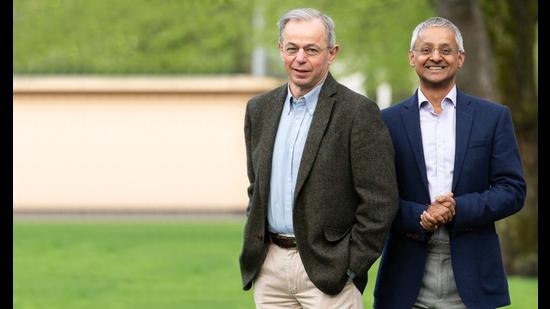 David Klenerman and Shankar Balasubramanian, who won the world’s biggest prize in technology, the 1 million euro Millennium Technology Prize 2020, in May. (Image courtesy Millennium Technology Prize)