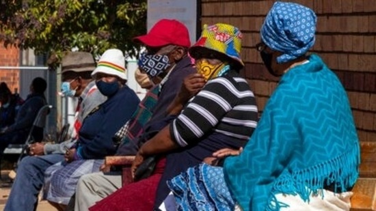 Retirees wait to receive a first dose of the Pfizer coronavirus vaccine in a tent during a mass vaccination program for the elderly at a clinic outside Johannesburg. (AP file photo) Retirees wait to receive a first dose of the Pfizer coronavirus vaccine in a tent during a mass vaccination program for the elderly at a clinic outside Johannesburg. (AP file photo)