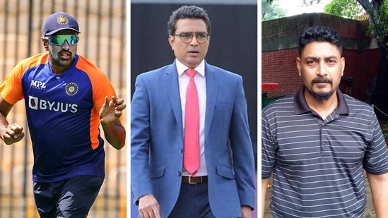 R Ashwin, Sanjay Manjrekar and Deep Dasgupta. (PTI/Getty/Twitter)