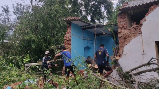 Indian Navy continuing relief operations at cyclone-affected areas in Balasore, Odisha (ANI Photo) Indian Navy continuing relief operations at cyclone-affected areas in Balasore, Odisha (ANI Photo)