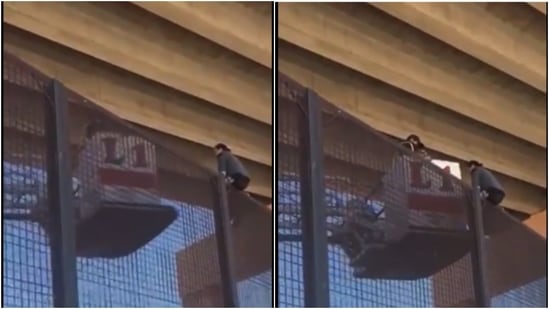 A video of the rescue effort surfaced online in which the CBP can be seen helping her down the border fence.(Twitter / @LuisKuryaki)