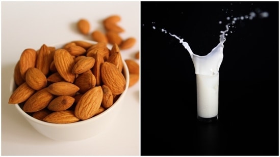 Almond and whole milk face mask: For this, you will need 10 almonds and 1/4 cup whole milk. Soak the almonds in whole milk overnight. Put the ingredients in a blender and make it into a smooth paste. Apply it all over your face, neck and wash it off in the morning the next day.(Unsplash)