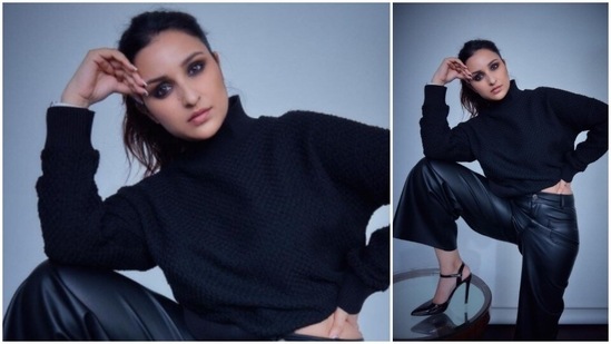Parineeti Chopra: The 'Sandeep Aur Pinky Faraar' actor shared a picture from one of her photoshoots on Instagram where Parineeti can be seen wearing a turtleneck sweater which she paired with wide cropped pants. While the sweater cost <span class='webrupee'>₹</span>3,000, the trousers cost <span class='webrupee'>₹</span>2,700.(Instagram/parineetichopra)