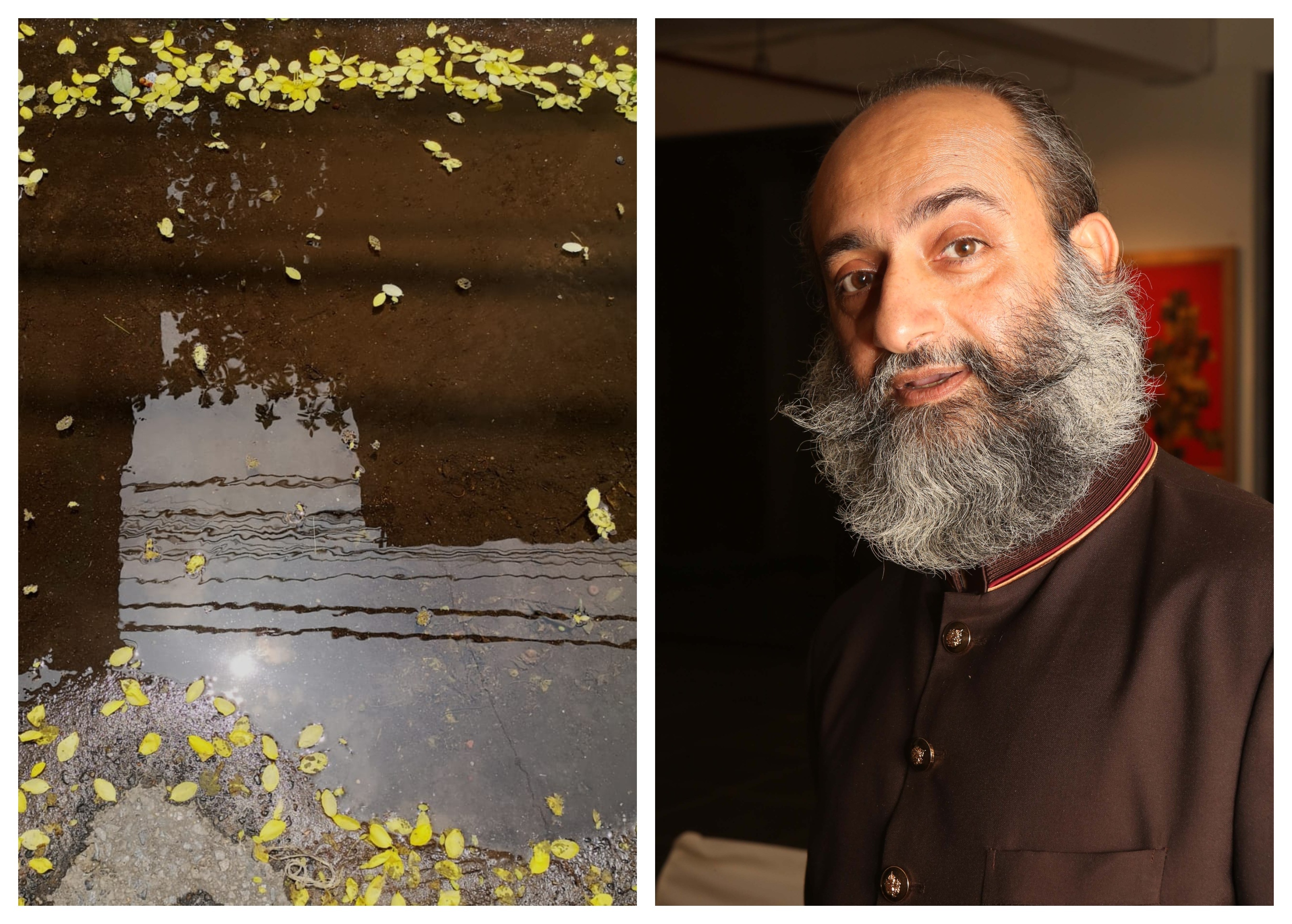 A reflection of the sky, adorned by amaltas flowers, as captured by Sanjay Bhattacharyya.