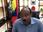 Antigua and Barbuda Prime Minister Gaston Browne speaks to the media. (ANI Photo) Antigua and Barbuda Prime Minister Gaston Browne speaks to the media. (ANI Photo)