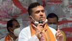 Suvendu Adhikari criticised her in a series of tweets on Friday after Mamata Banerjee skipped the review meeting chaired by the Prime Minister, (ANI Photo) Suvendu Adhikari criticised her in a series of tweets on Friday after Mamata Banerjee skipped the review meeting chaired by the Prime Minister, (ANI Photo)