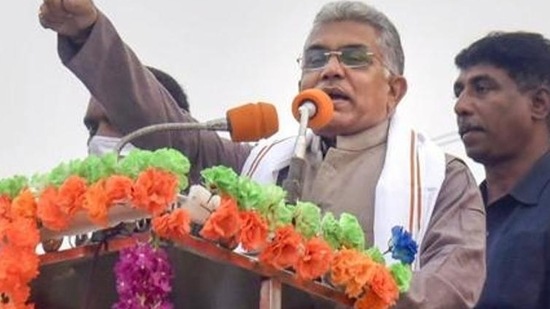 Ghosh further contended that the presence of Suvendu Adhikari, the leader of opposition in the Assembly, was another reason that prompted Banerjee to skip the meeting.(PTI ) Ghosh further contended that the presence of Suvendu Adhikari, the leader of opposition in the Assembly, was another reason that prompted Banerjee to skip the meeting.(PTI )